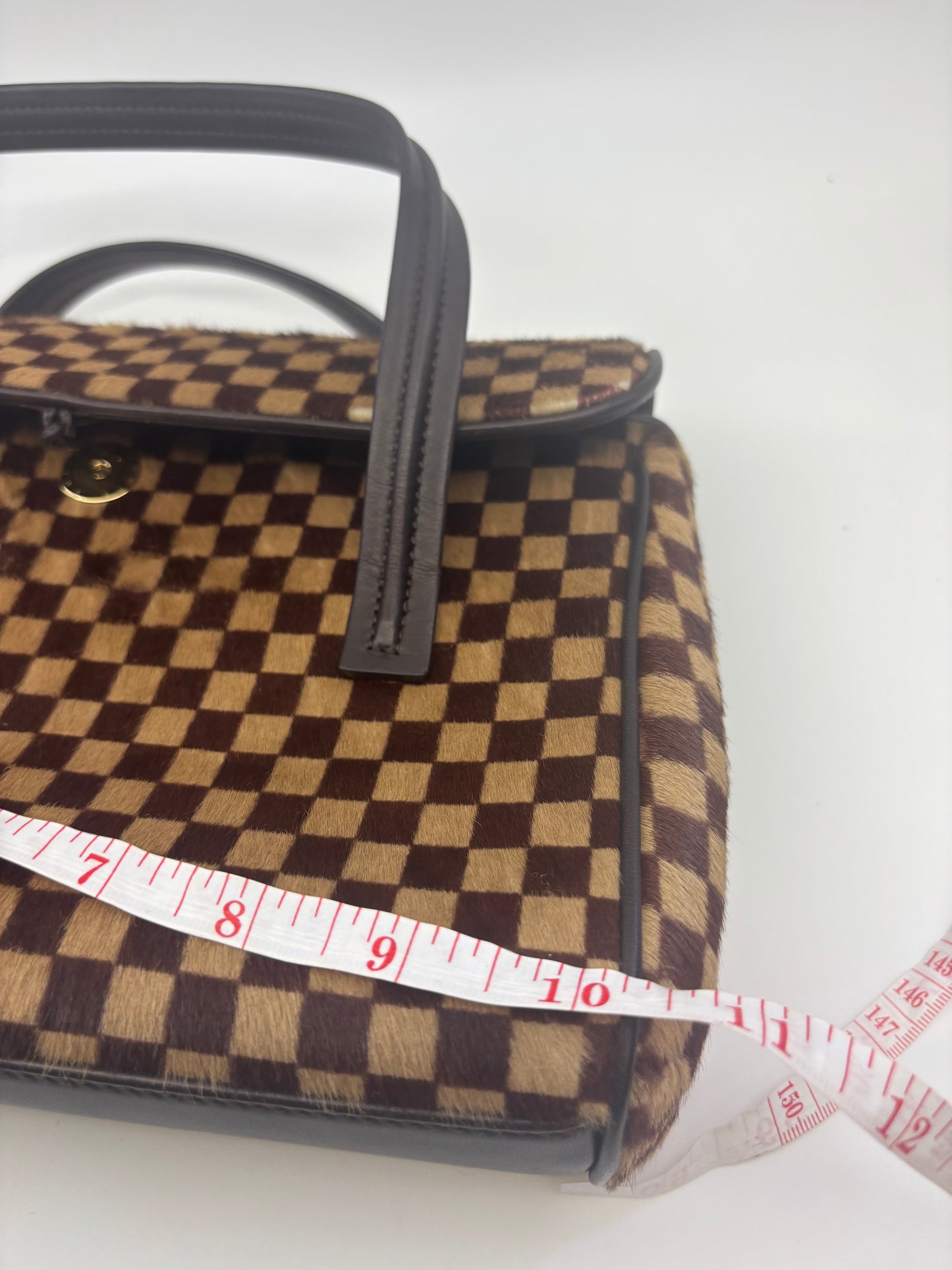 Louis Vuitton Limited Edition Damier Pony Hair Top Handle Bag
