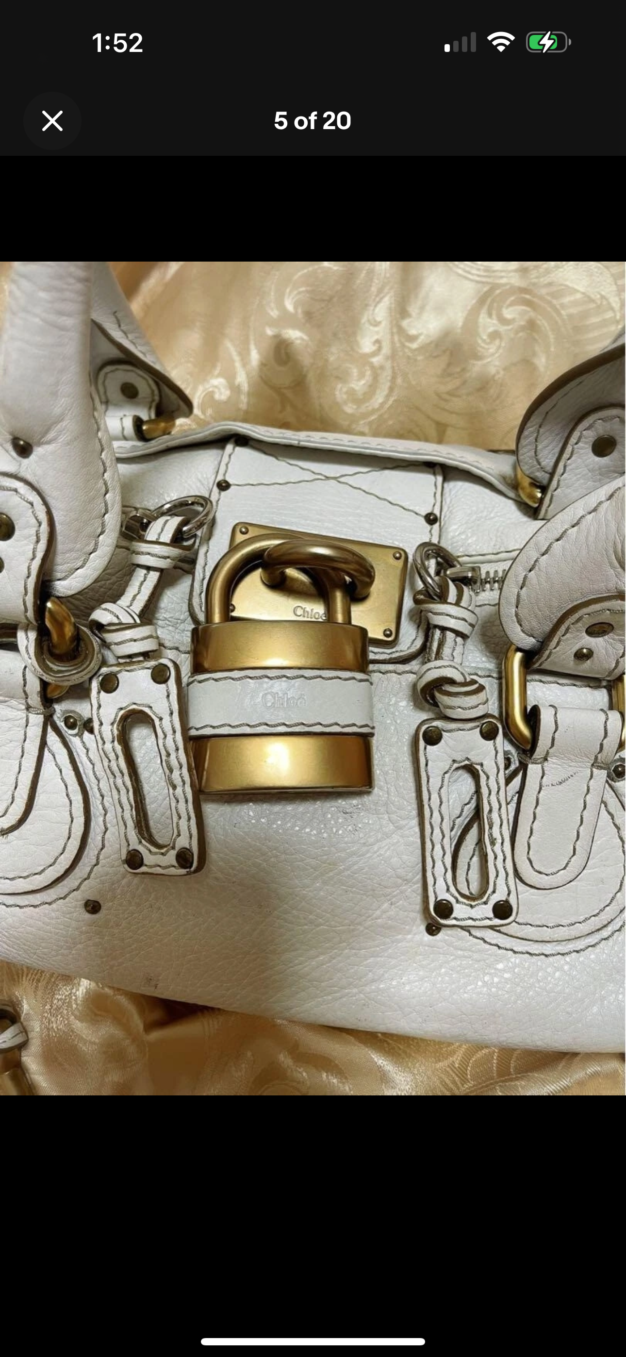 Chloe Paddington Leather Satchel – White