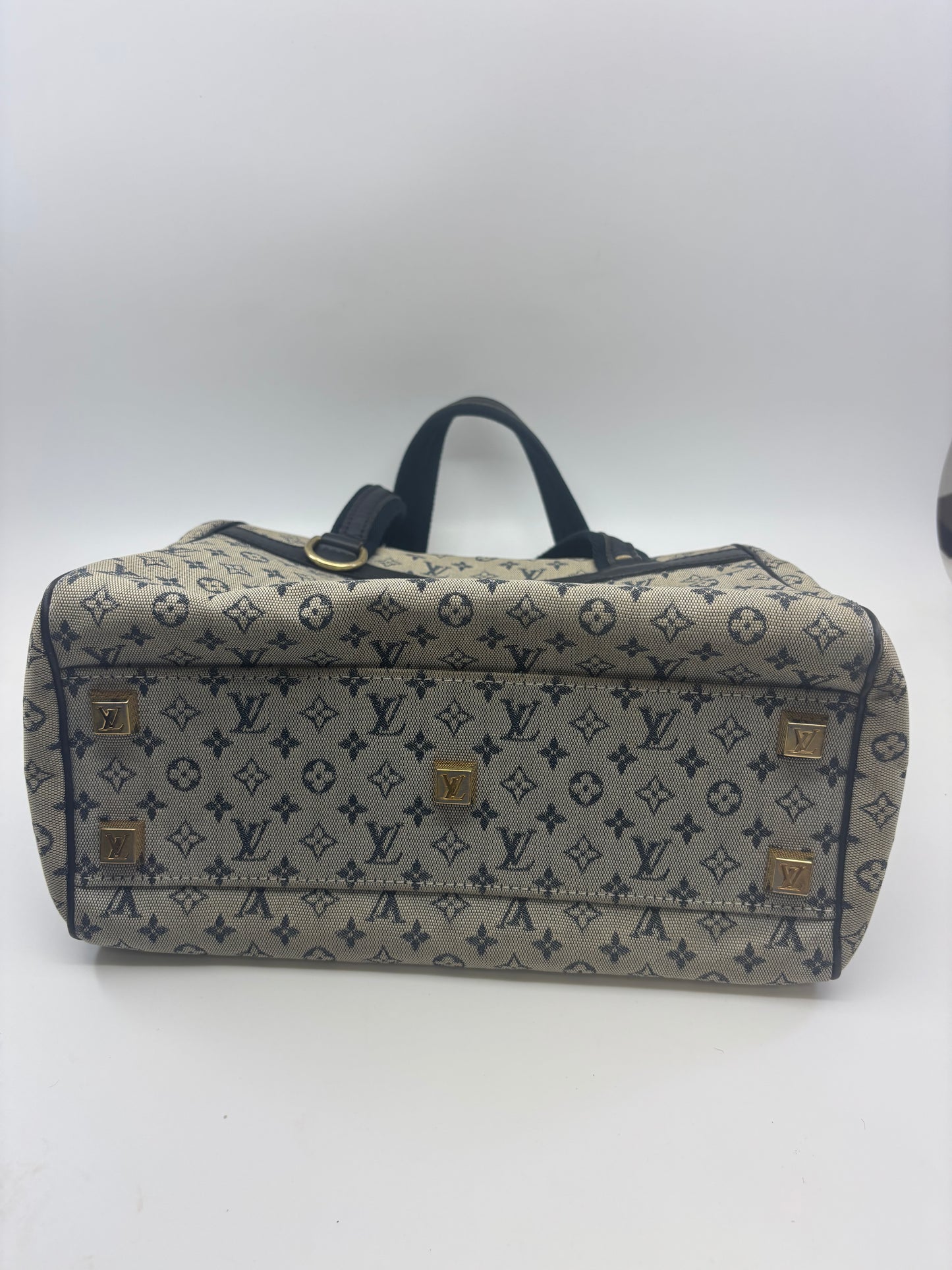 Louis Vuitton Mini Lin Manon PM in Blue Monogram Canvas