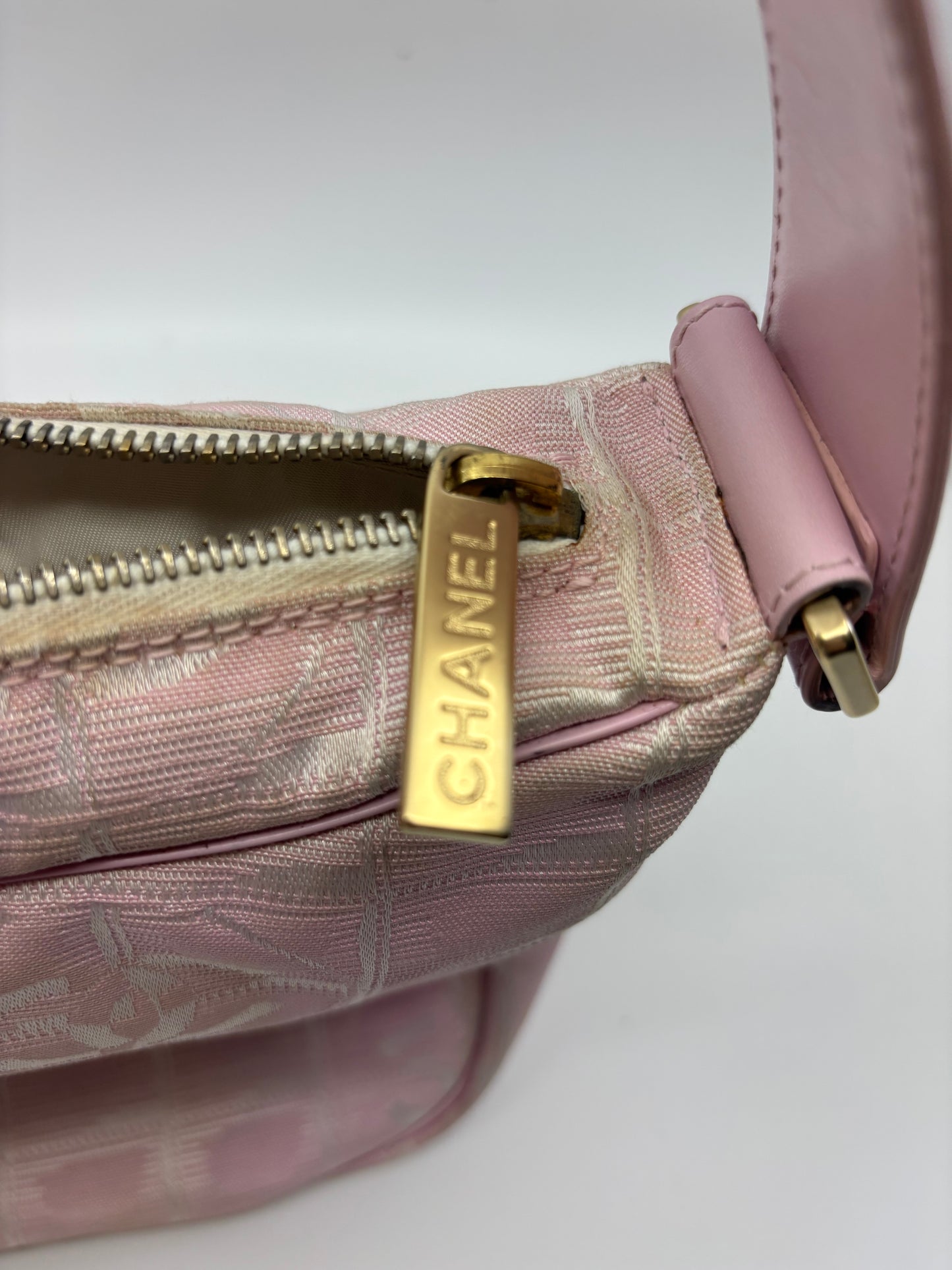 Chanel Pink Jacquard Shoulder Bag