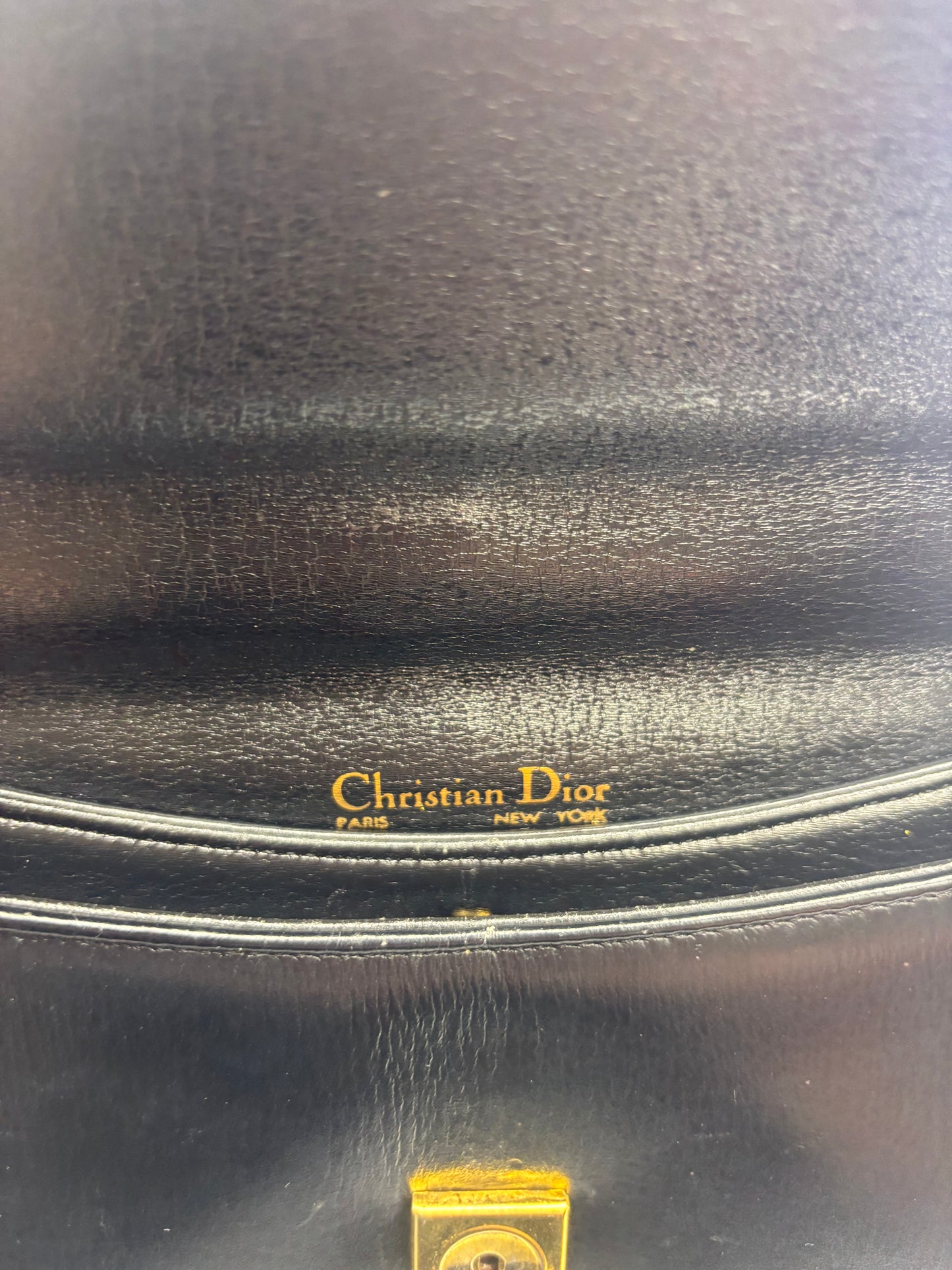 Vintage Dior Trotter Flap Bag – Black Leather & Monogram Canvas