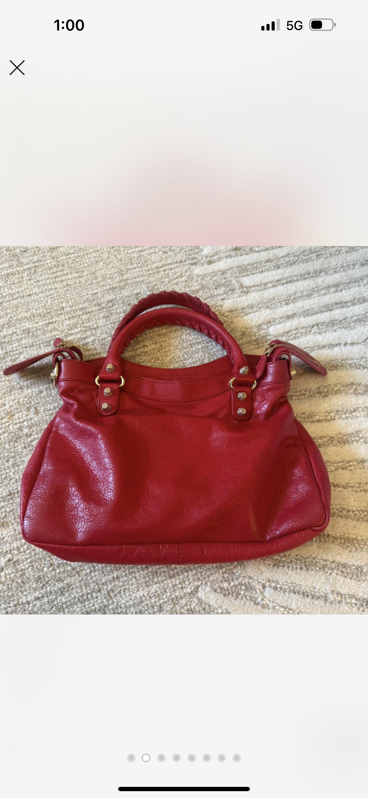 Balenciaga Classic City Bag – Red Leather with Gold Hardware
