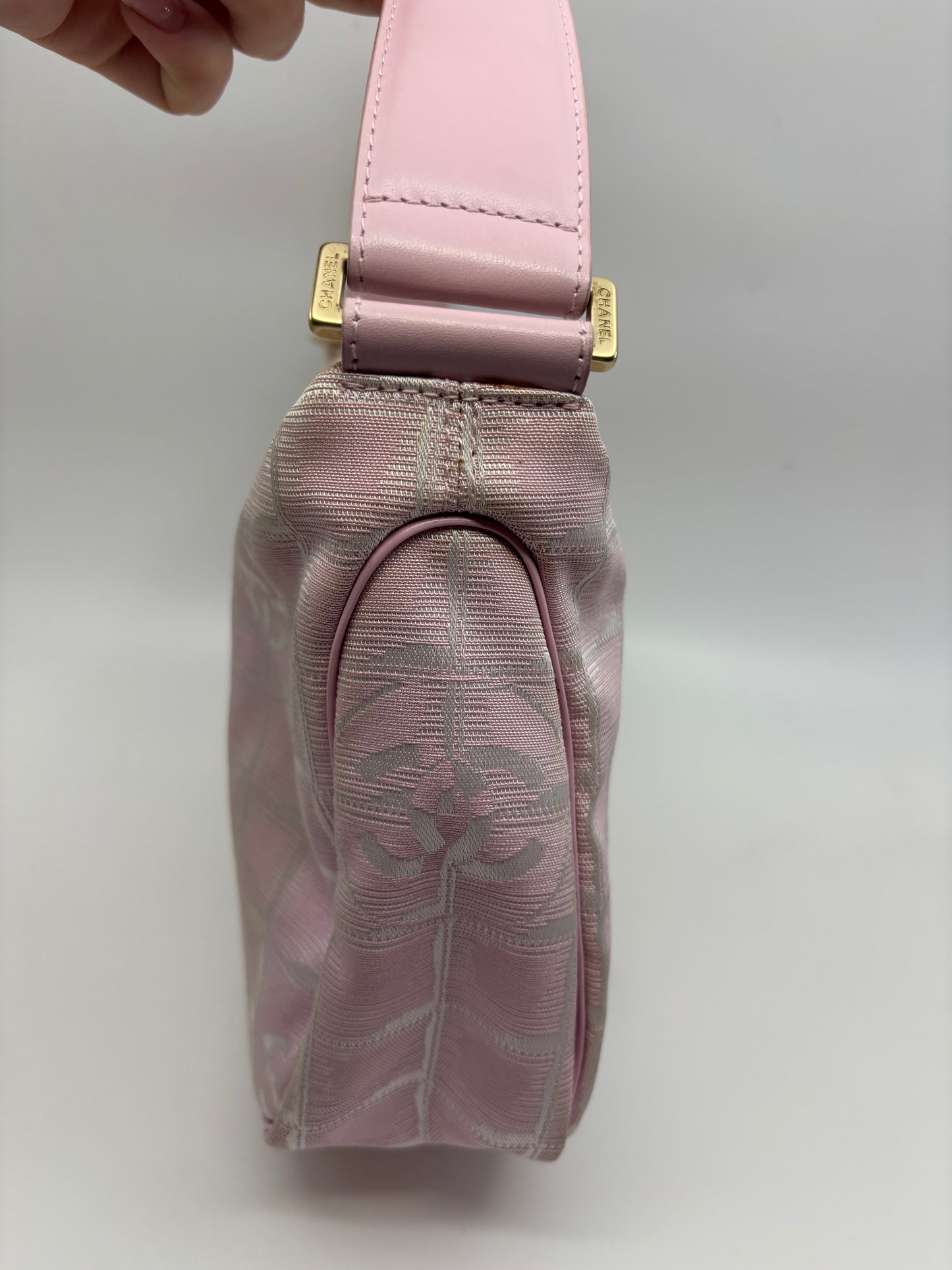 Chanel Pink Jacquard Shoulder Bag