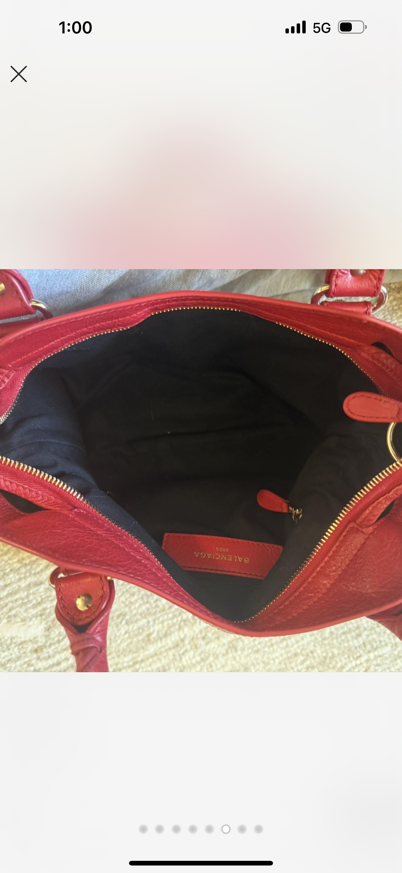 Balenciaga Classic City Bag – Red Leather with Gold Hardware