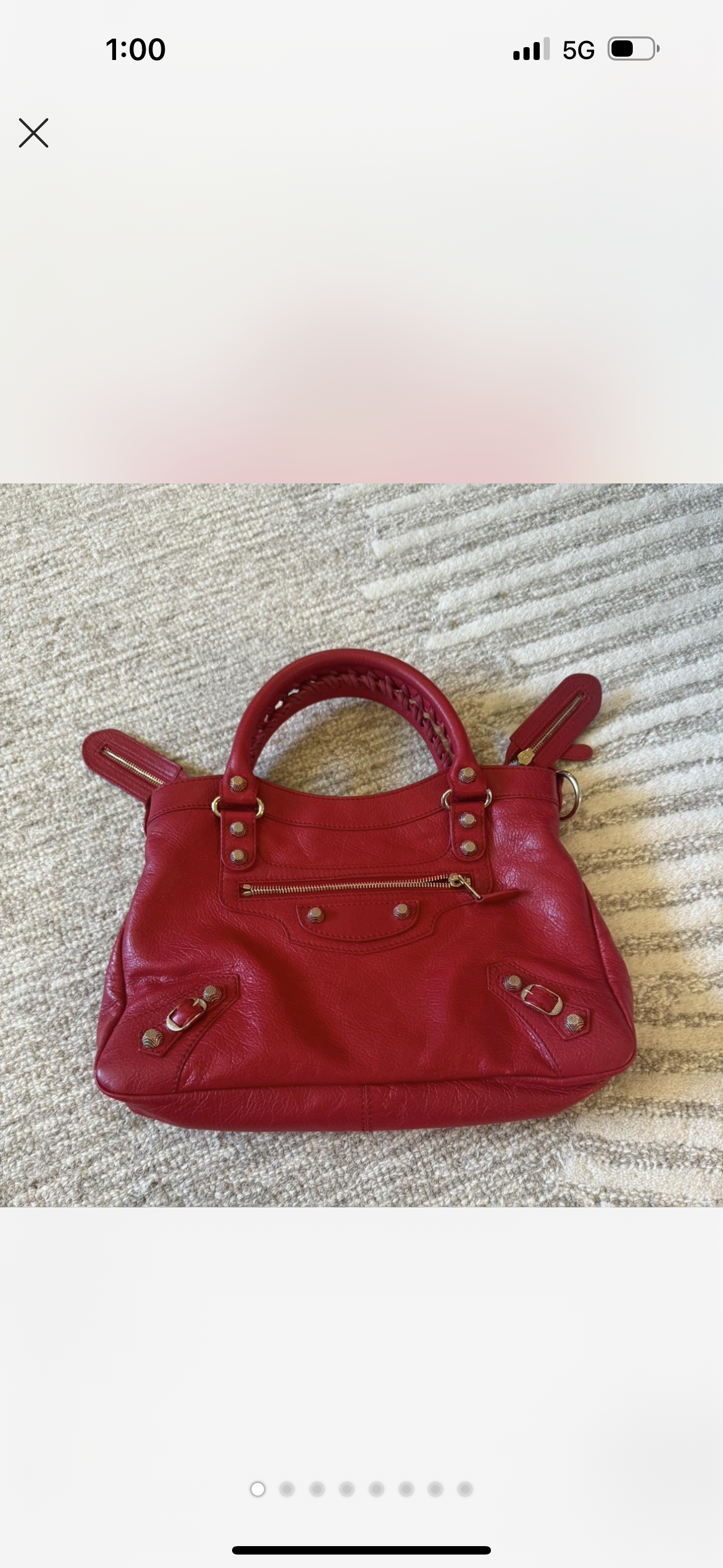 Balenciaga Classic City Bag – Red Leather with Gold Hardware