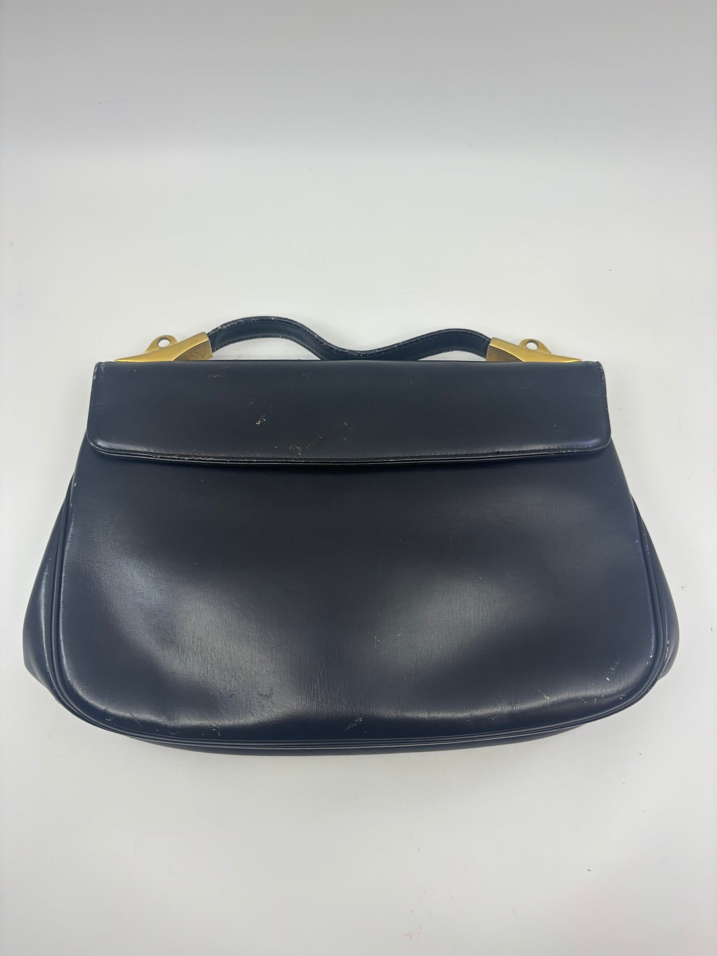 Vintage Dior Trotter Flap Bag – Black Leather & Monogram Canvas