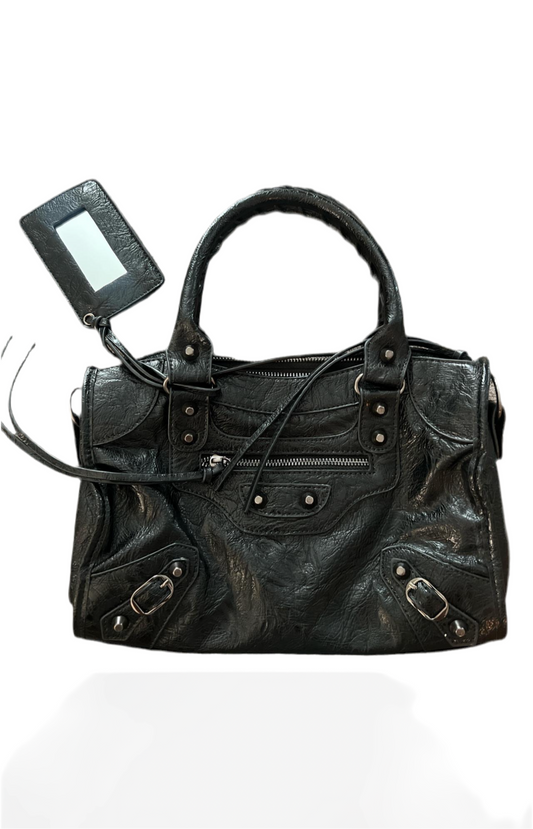 Vintage Balenciaga Classic City Bag – Black Distressed Leather