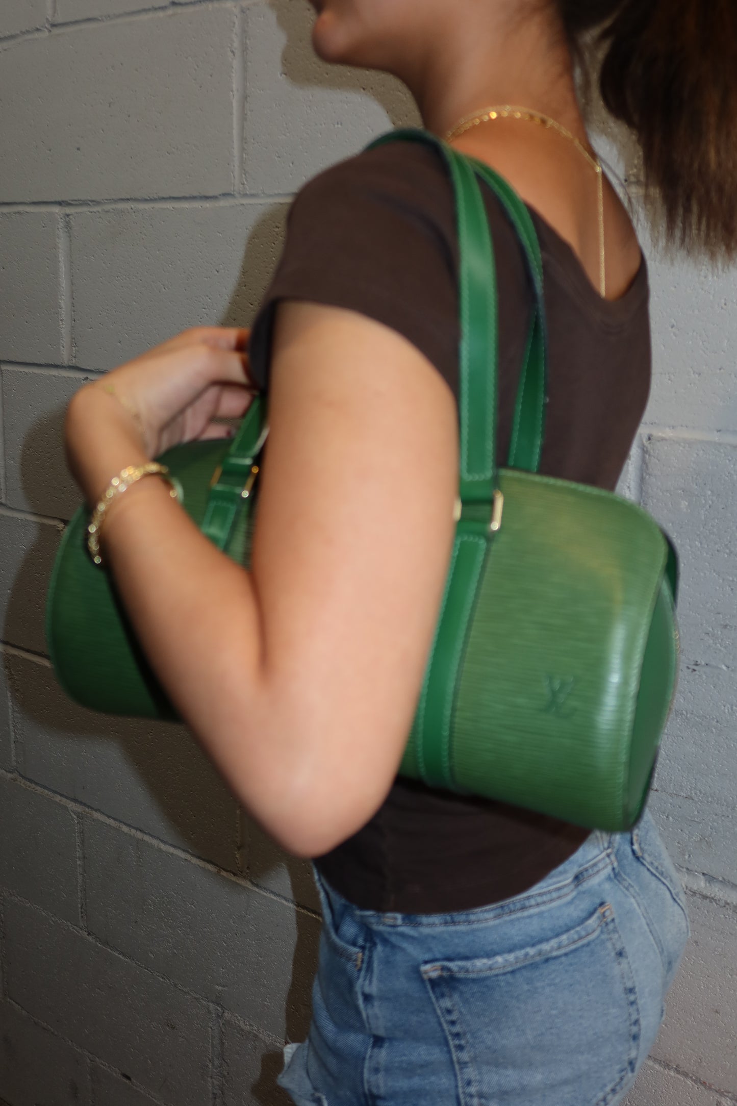 Louis Vuitton Green Epi Leather Papillon 26