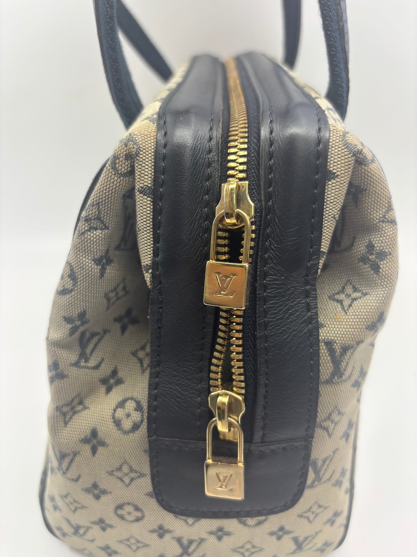 Louis Vuitton Mini Lin Manon PM in Blue Monogram Canvas