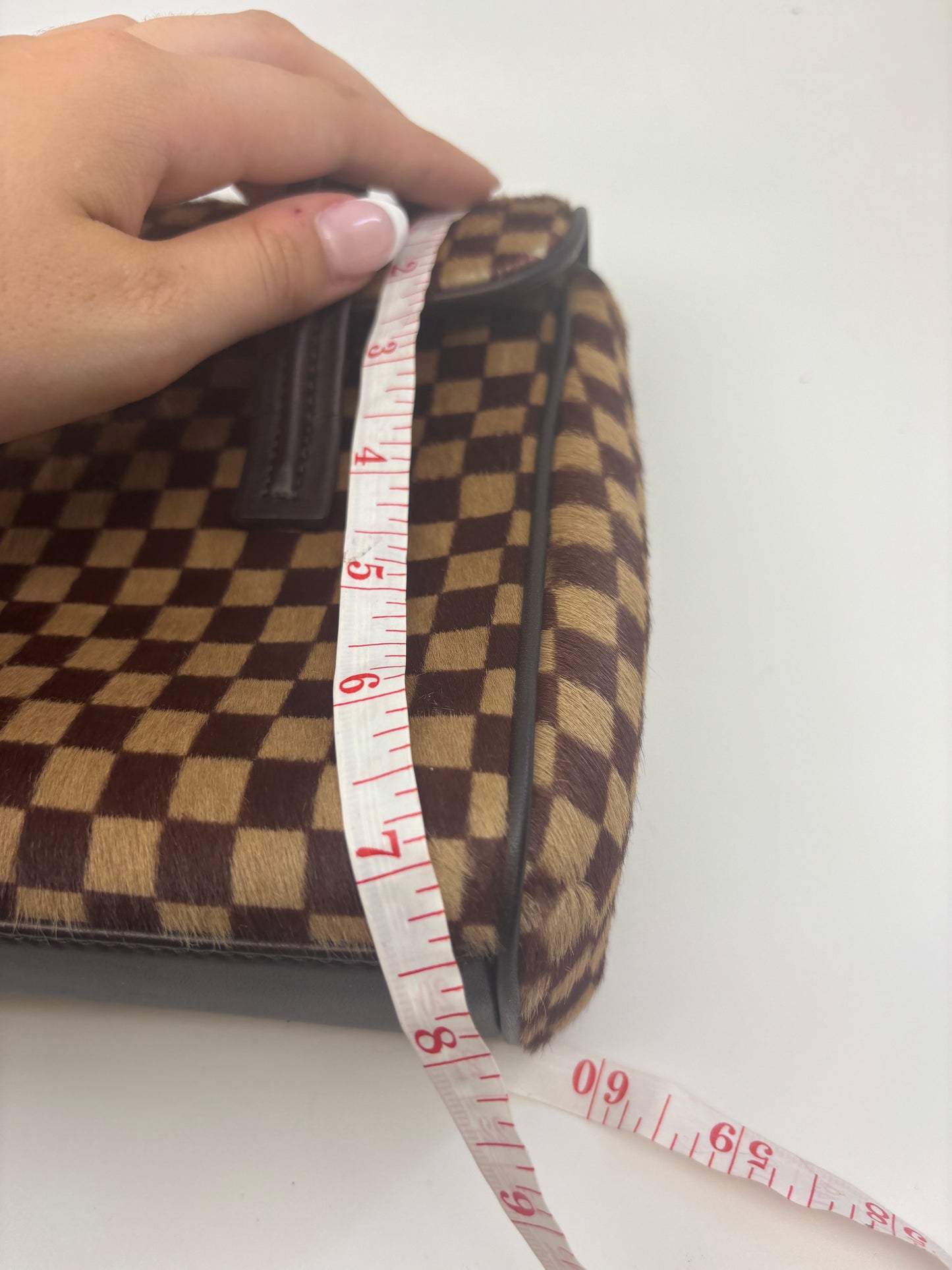 Louis Vuitton Limited Edition Damier Pony Hair Top Handle Bag