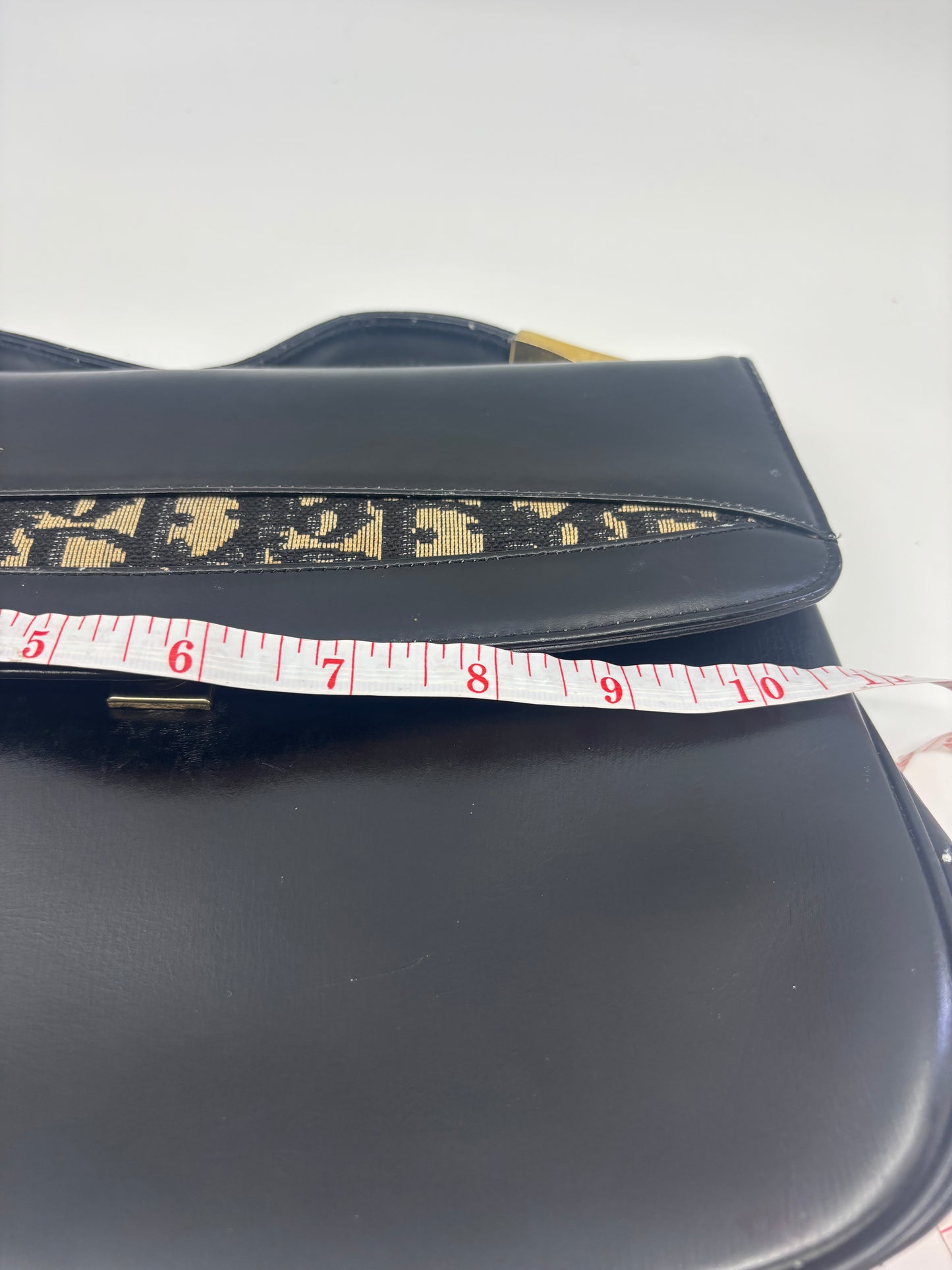 Vintage Dior Trotter Flap Bag – Black Leather & Monogram Canvas