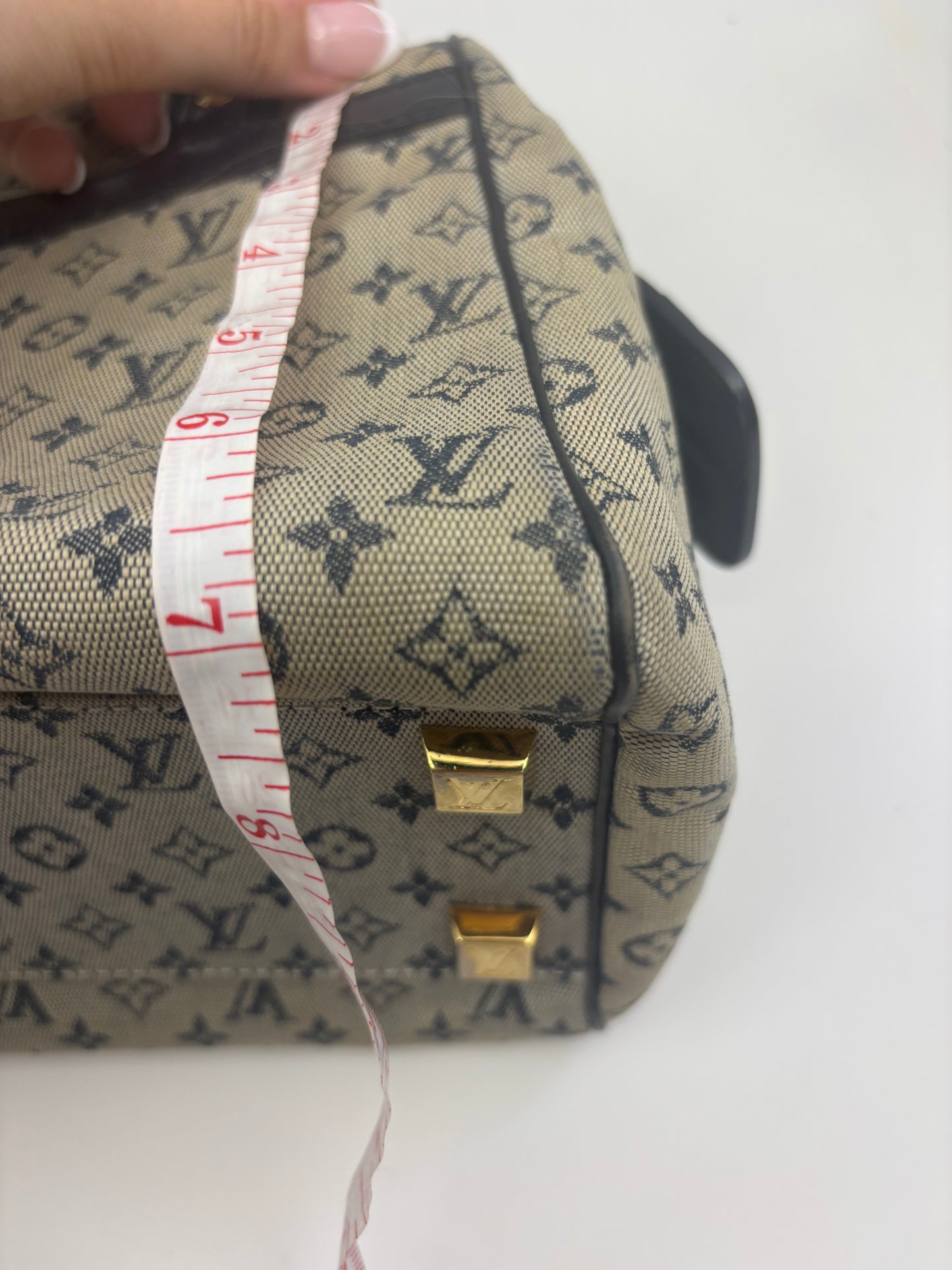 Louis Vuitton Mini Lin Manon PM in Blue Monogram Canvas
