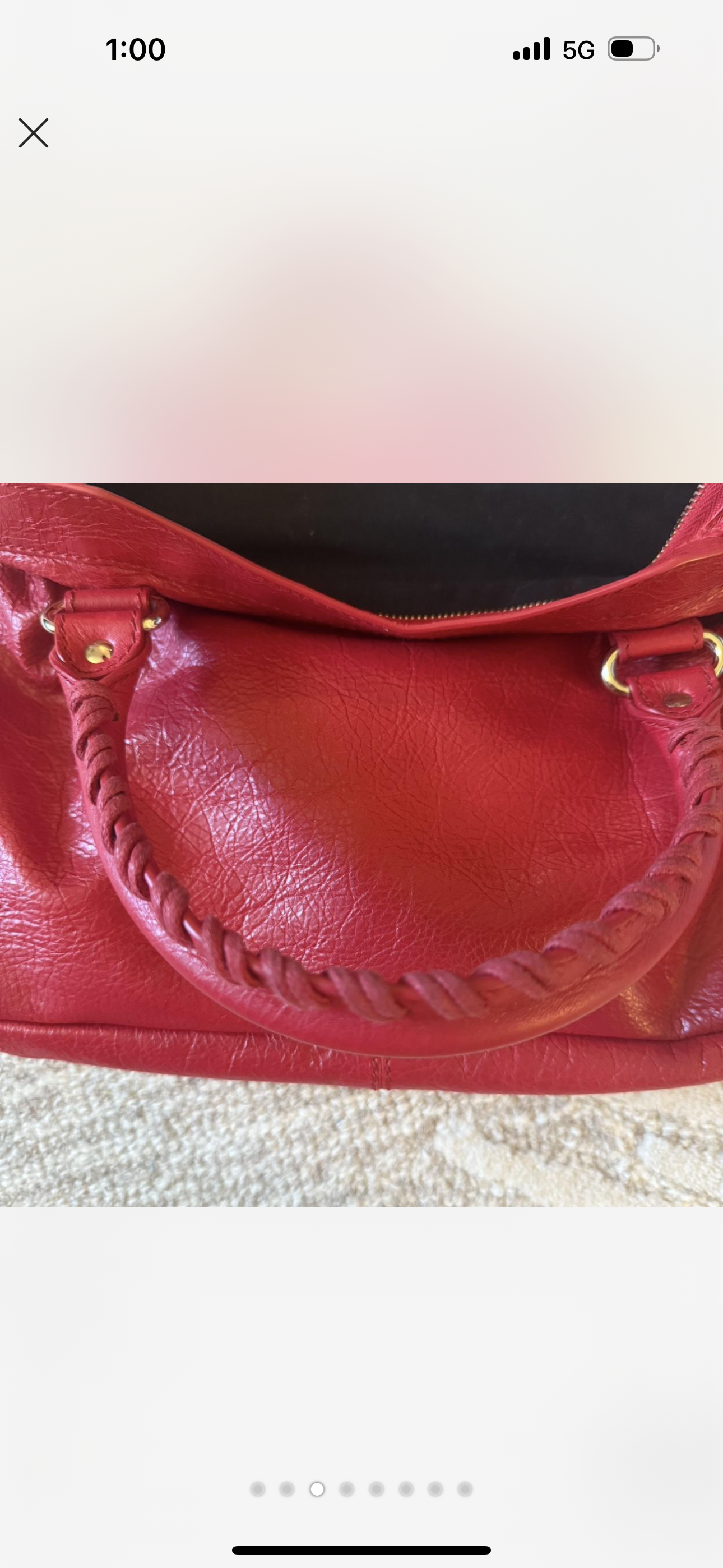 Balenciaga Classic City Bag – Red Leather with Gold Hardware
