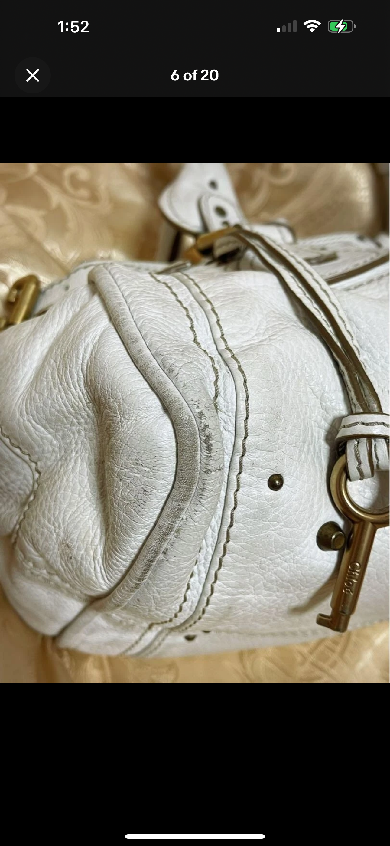 Chloe Paddington Leather Satchel – White