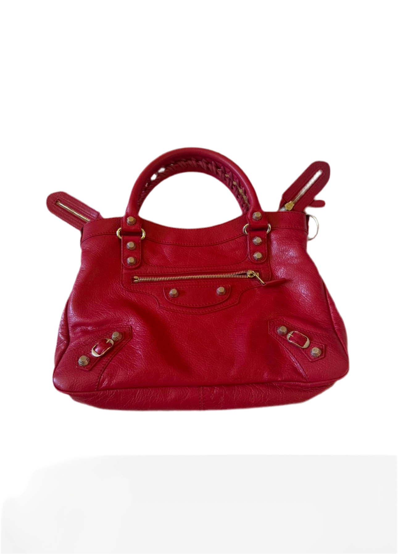 Balenciaga Classic City Bag – Red Leather with Gold Hardware