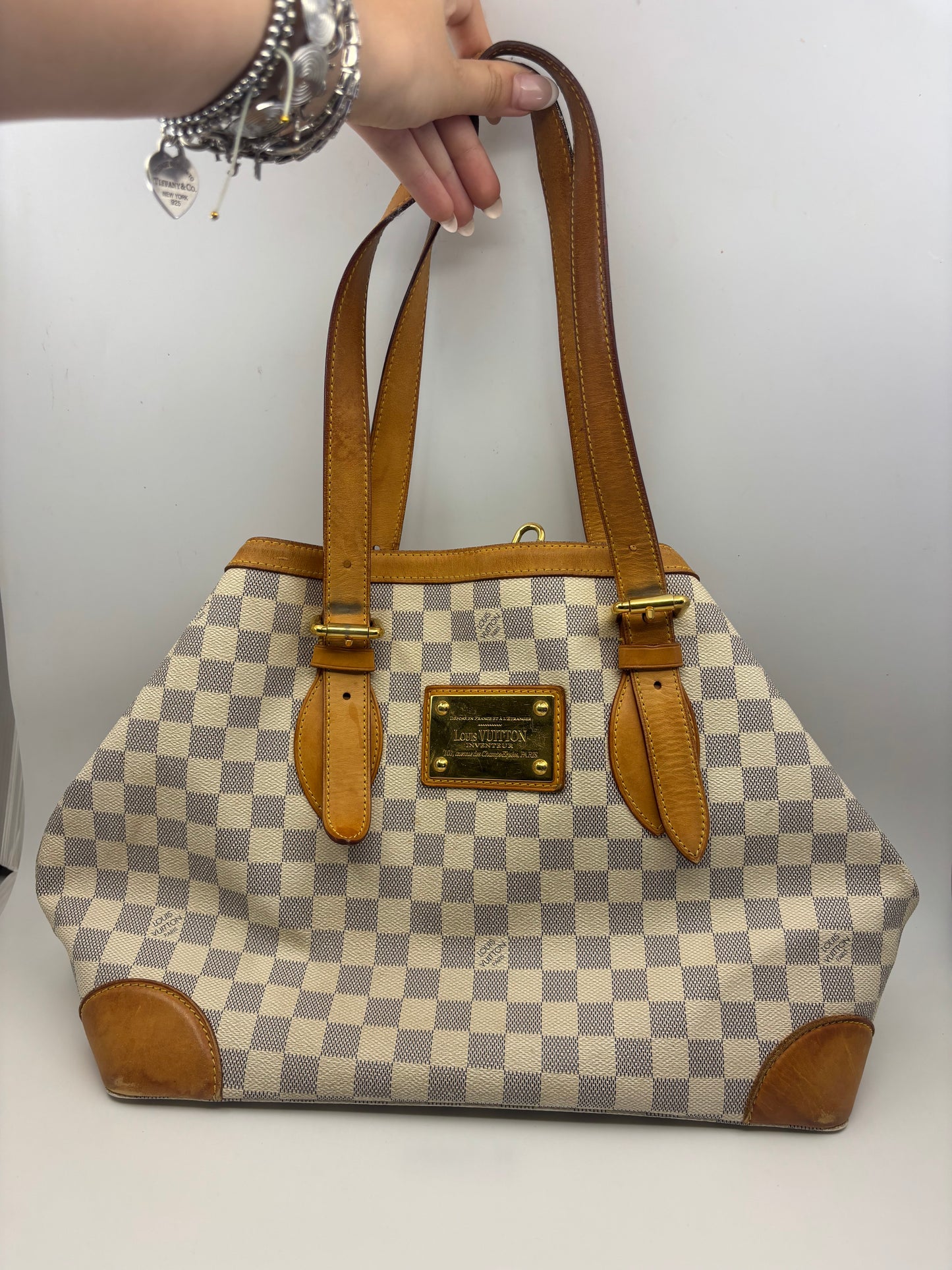 Louis Vuitton Damier Azur Hampstead MM Tote