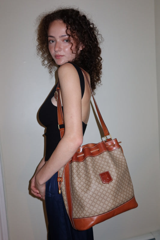 Vintage Celine Macadam Bucket Bag