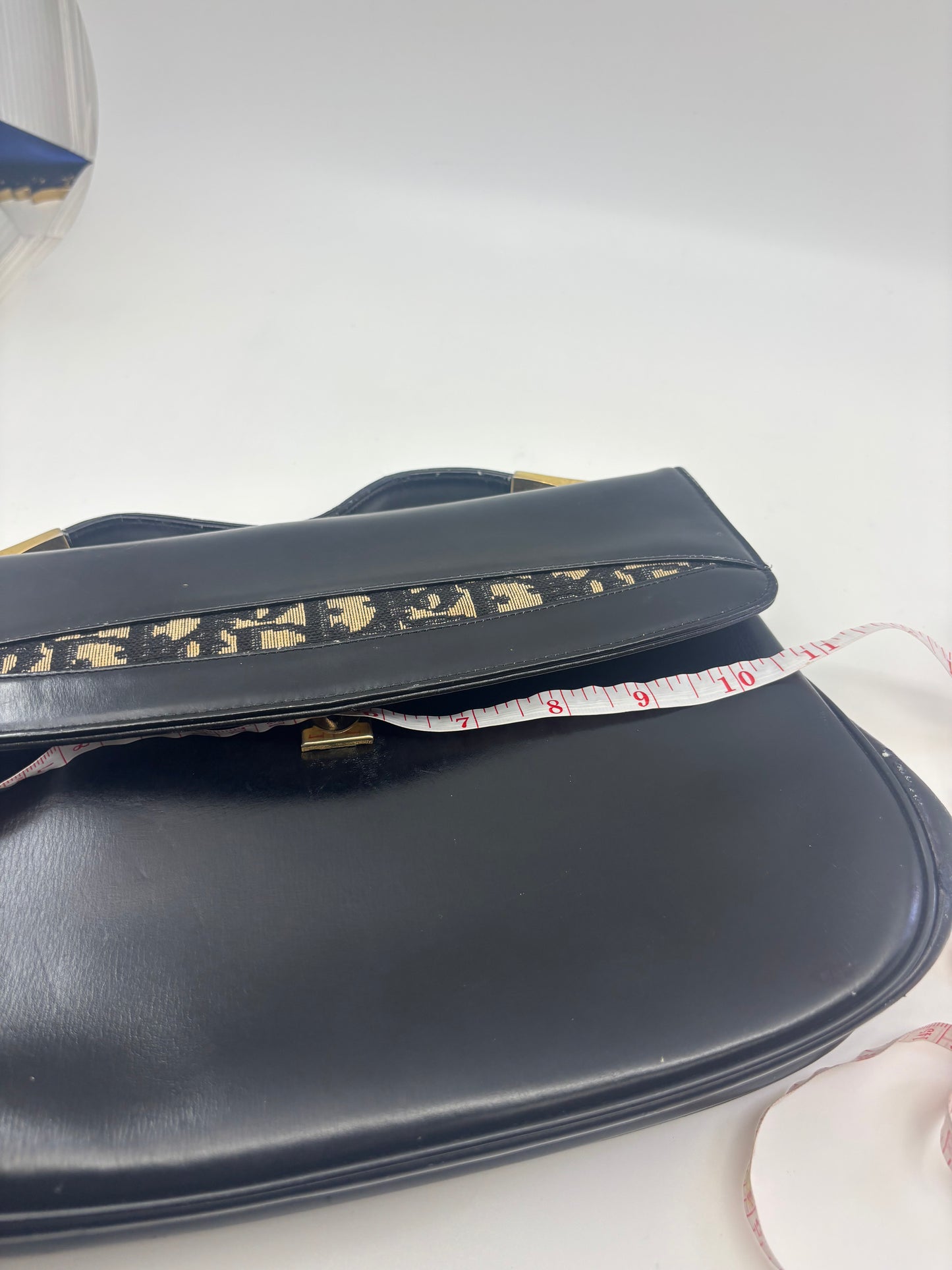 Vintage Dior Trotter Flap Bag – Black Leather & Monogram Canvas