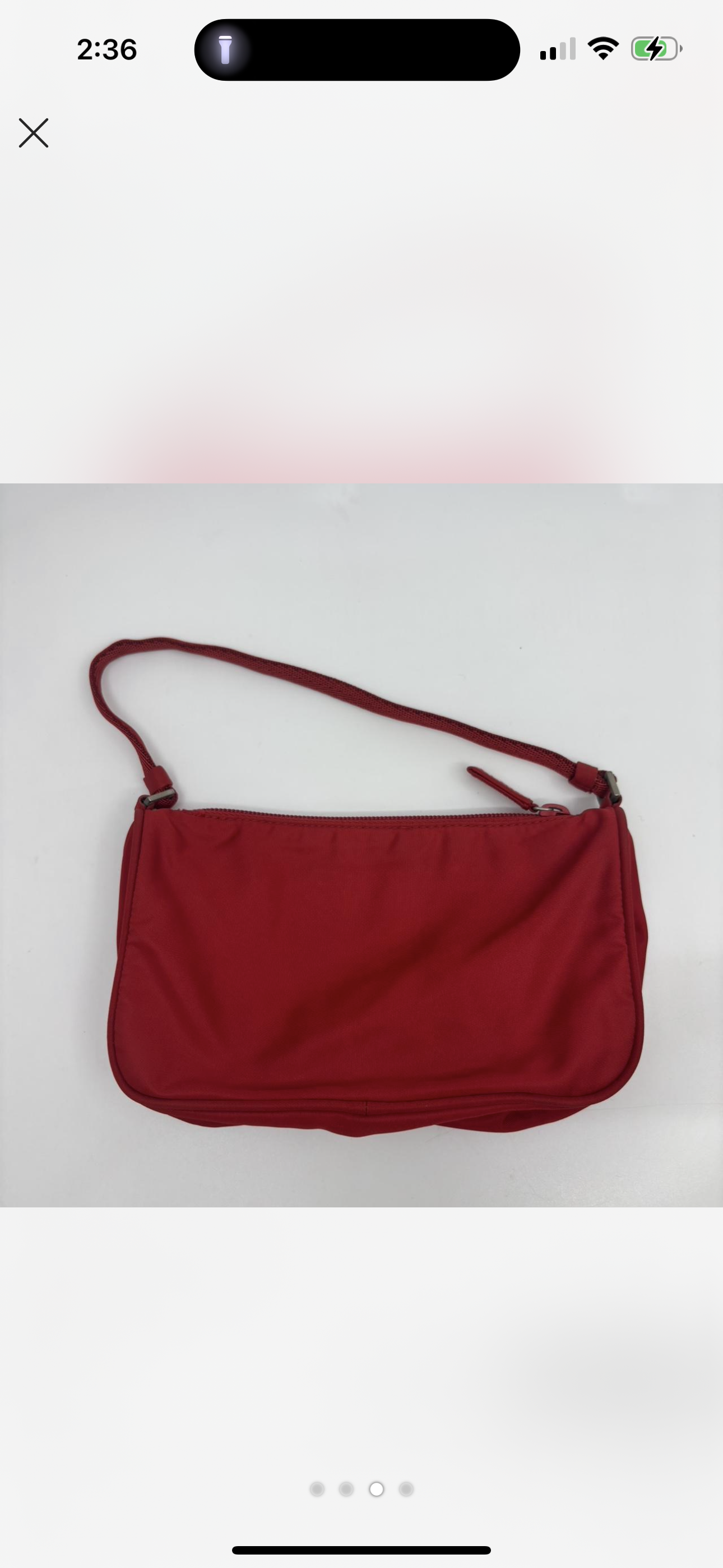 Prada Mini Nylon Shoulder Bag in Red