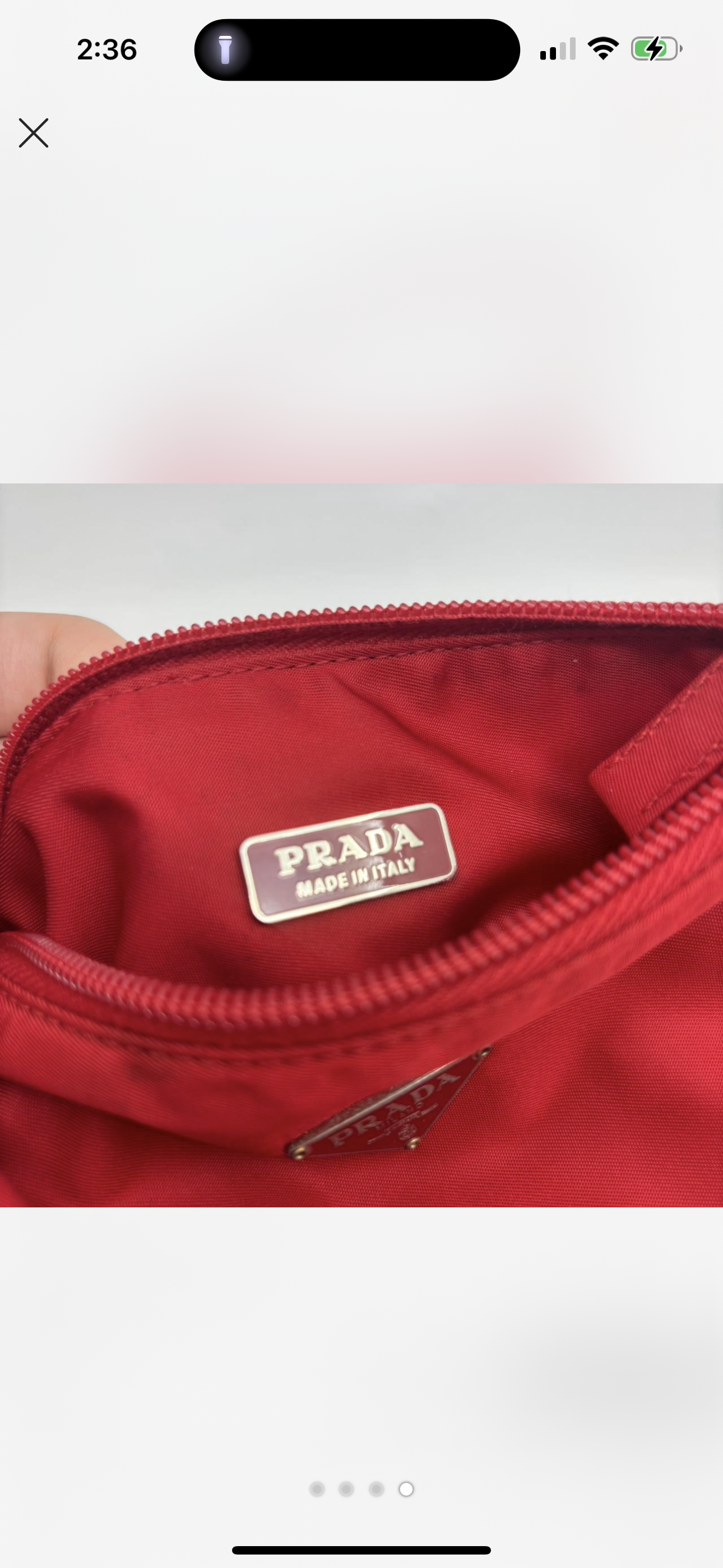 Prada Mini Nylon Shoulder Bag in Red