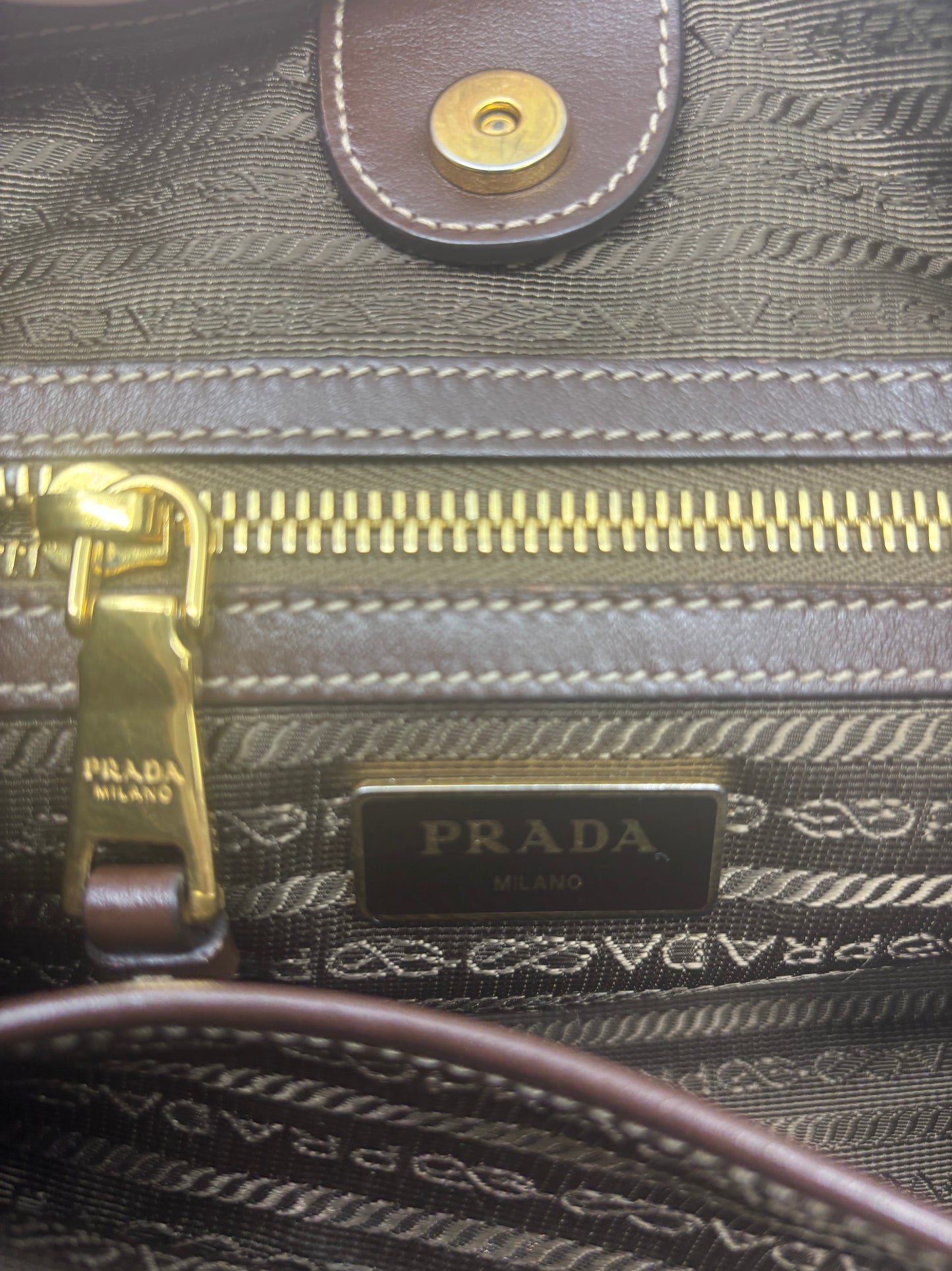 Prada Canapa Canvas Bowler Tote