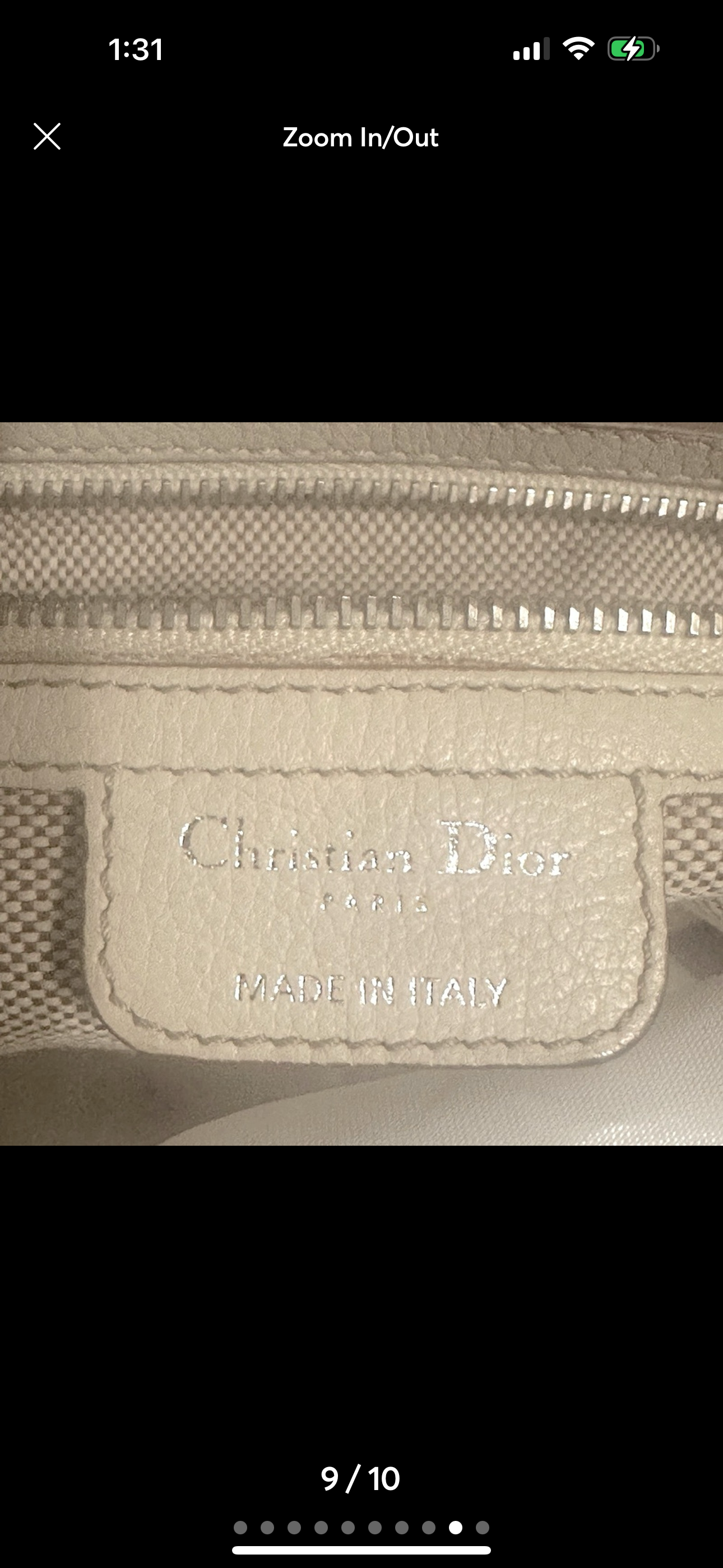 Christian Dior Beige Cannage Canvas Tote Bag
