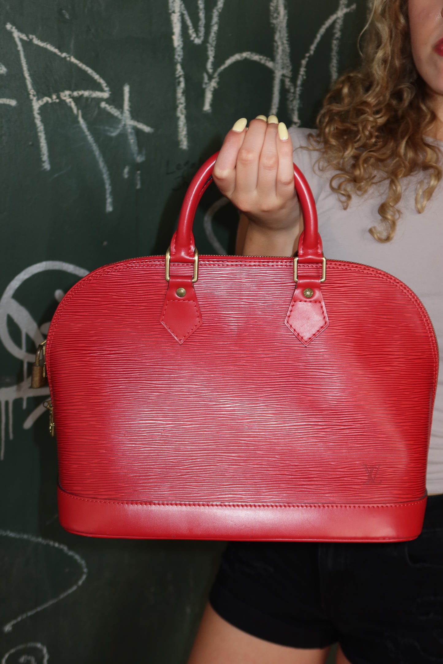 Louis Vuitton Alma PM in Red Epi Leather
