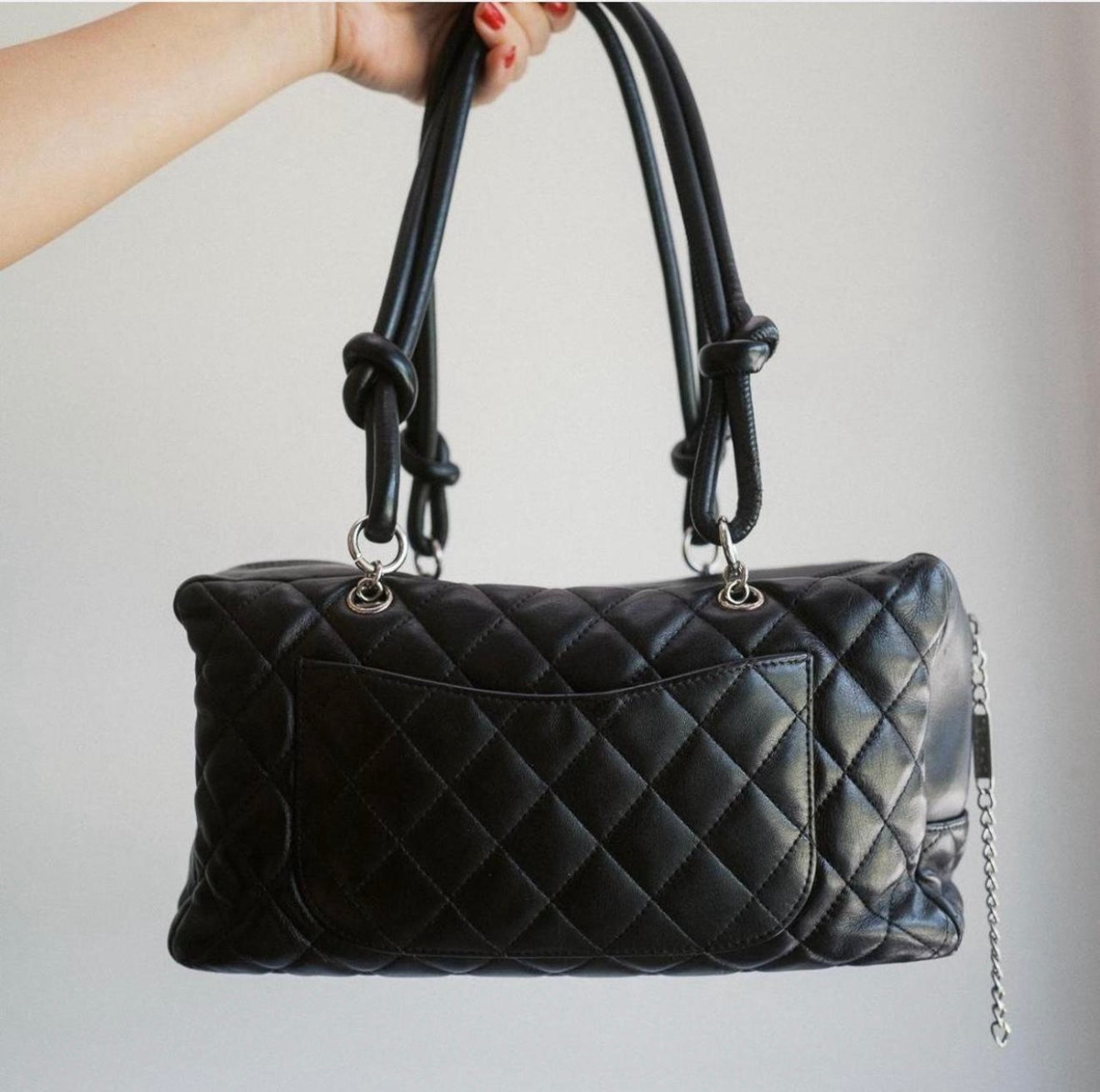 Chanel Cambon Ligne Bowler Bag – Black & Beige Lambskin