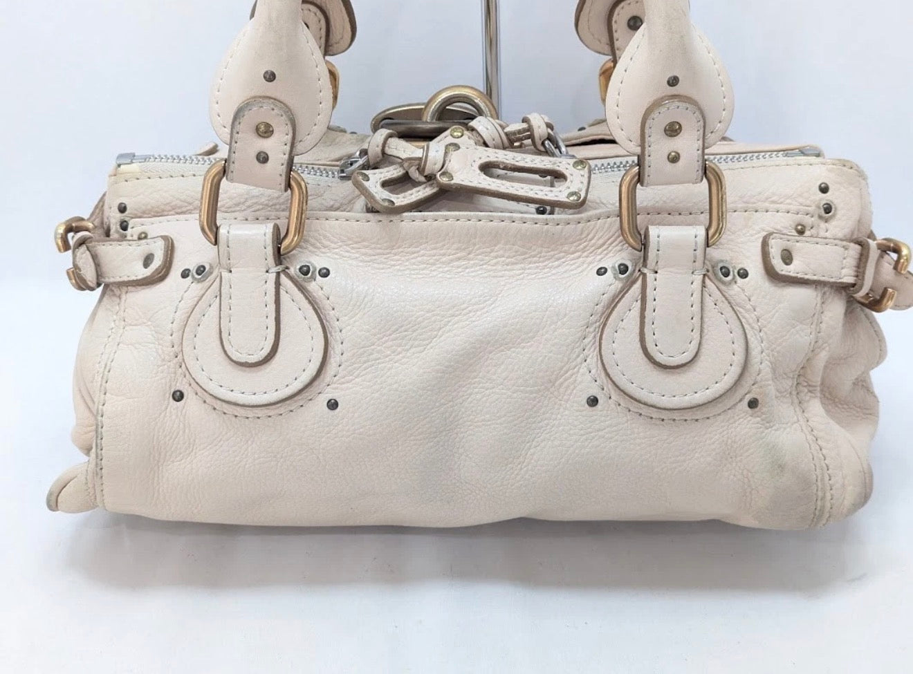 Chloe Paddington Leather Satchel – White – PortersPreloved