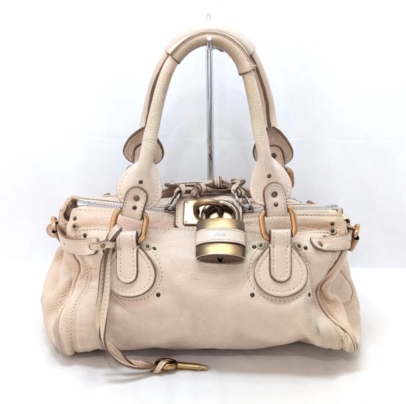 Chloe Paddington Leather Satchel – White